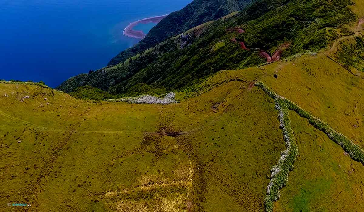 Walking Trail Bardinhos in Sao Jorge Island in Azores