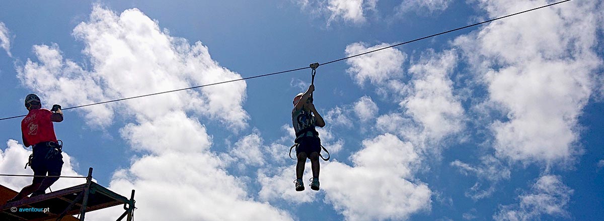 Zip Line in Sao Jorge island in Azores